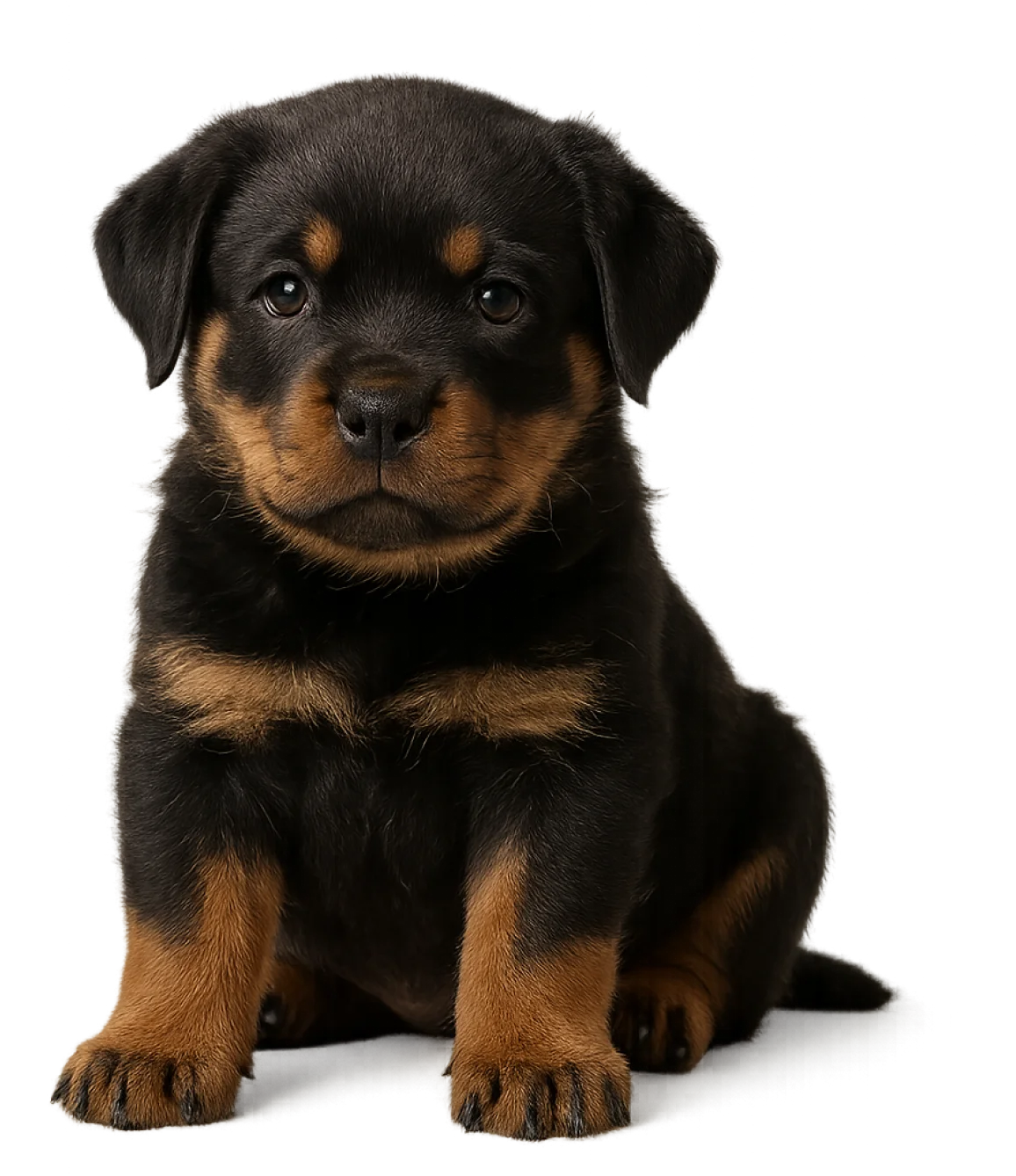 Щенок ротвейлера на фоне